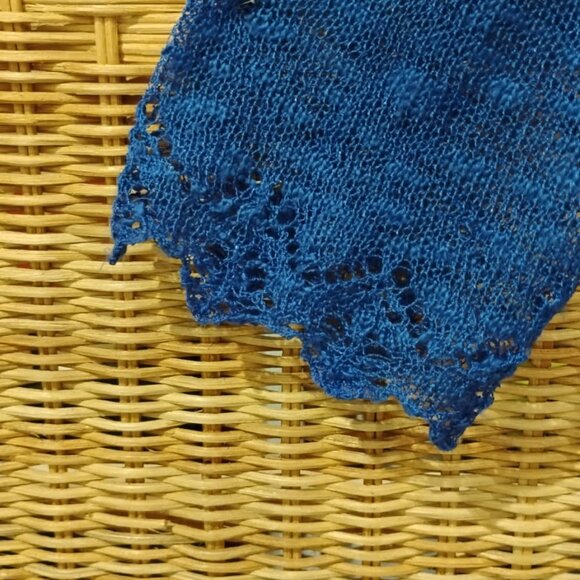 Women Royal Blue Sweater Wrap by Keren Hart size S - Picture 3 of 8